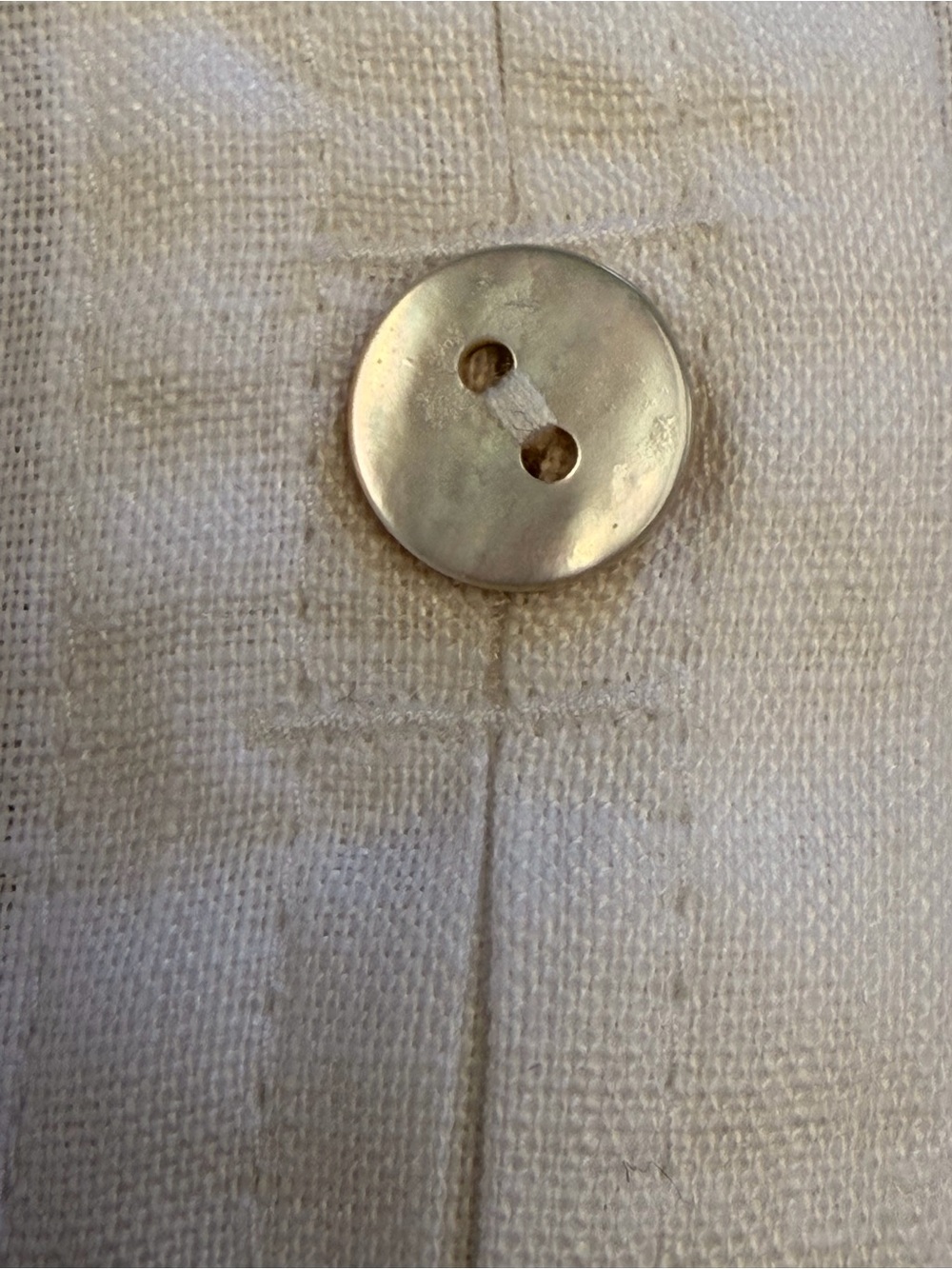 J. Jill 100% Linen Button Down Shirt White XLP Petite NWT Coastal Minimalist - Picture 5 of 5